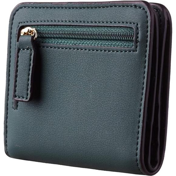 Womens Rfid Blocking Small Compact Bifold Luxury Genuine Leather Pocket Wallet - Picture 6 of 6